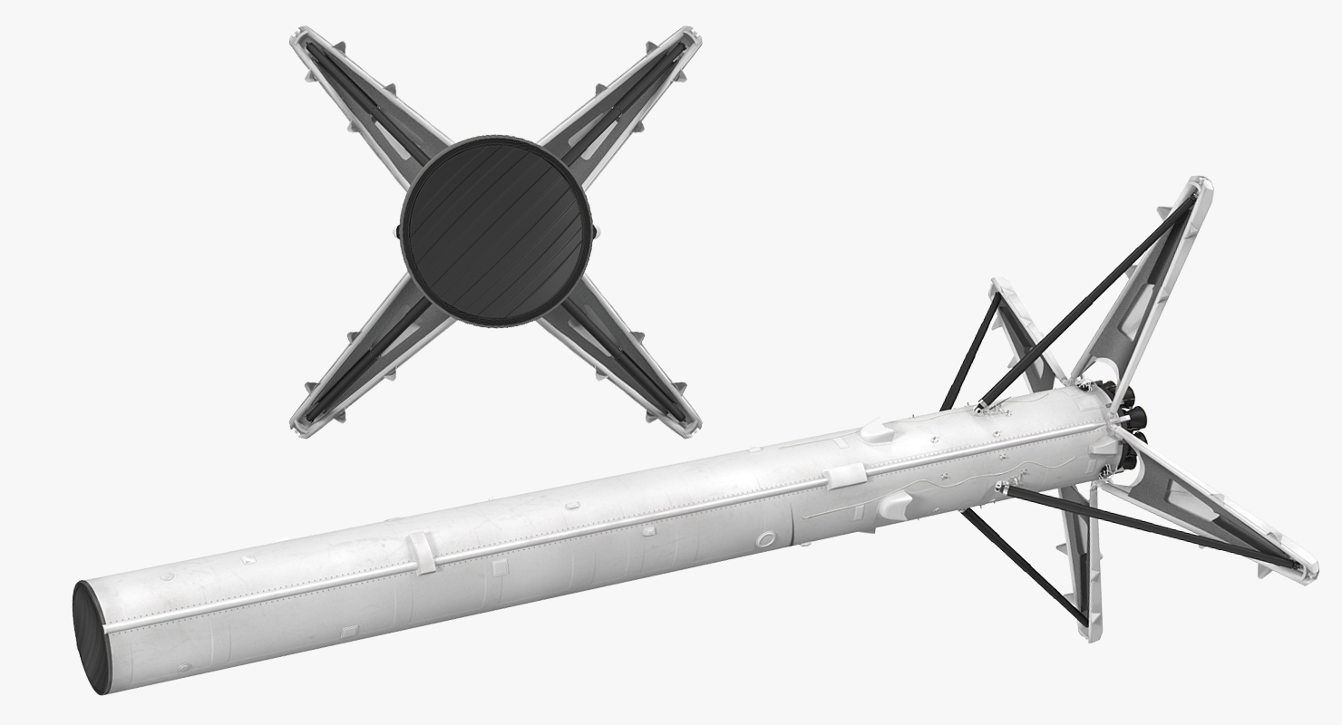 3D Falcon 9 First Stage with Landing Legs model