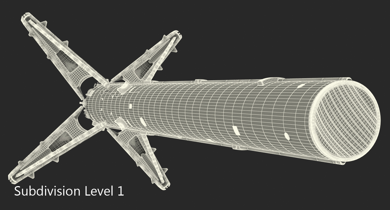 3D Falcon 9 First Stage with Landing Legs model