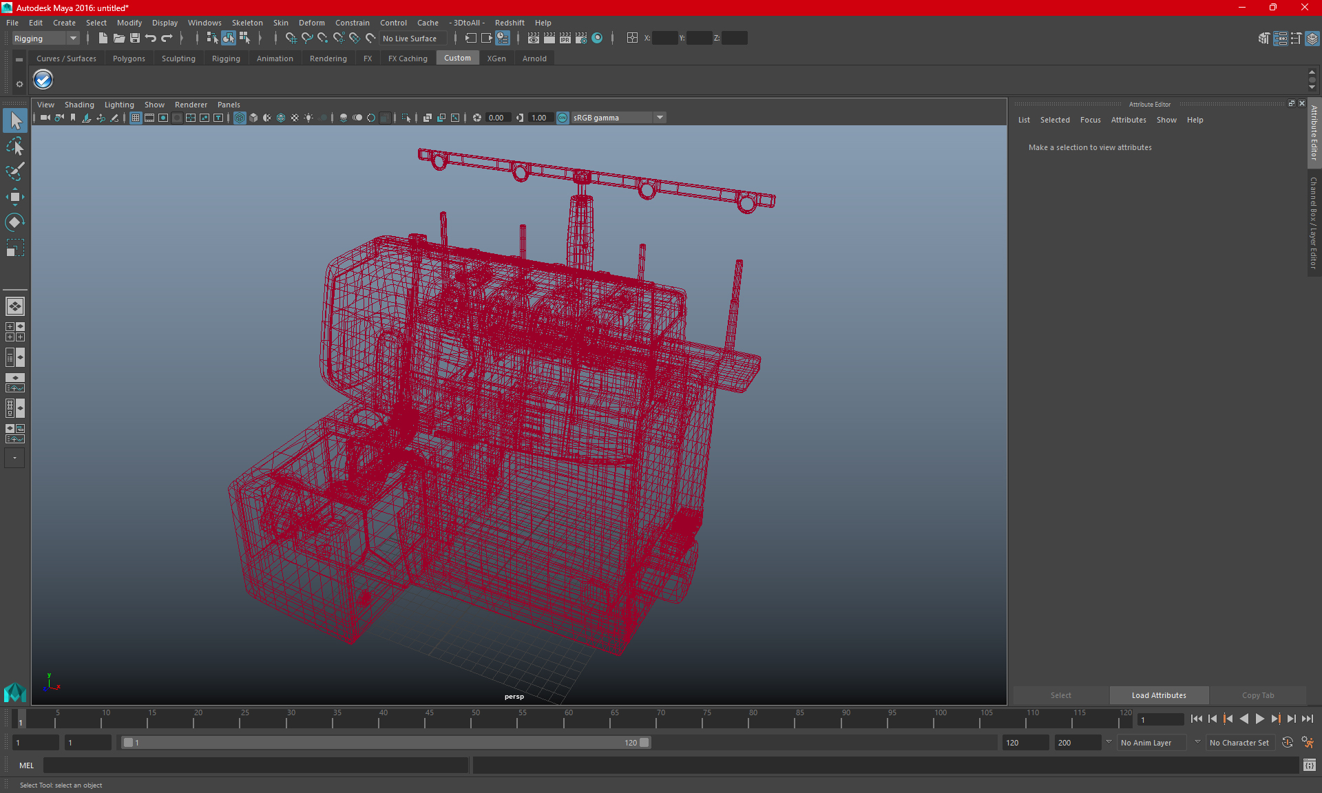 Heavy Duty Metal Frame Overlock Machine 3D model