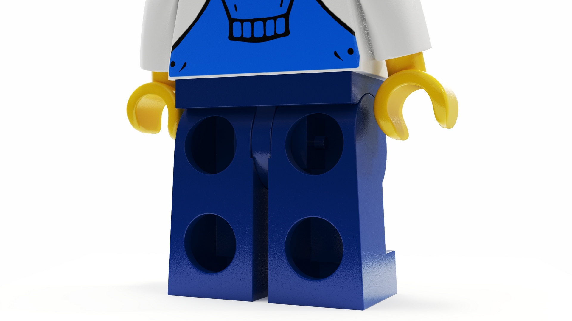 Minifigure LEGO Worker Rigged 3D model