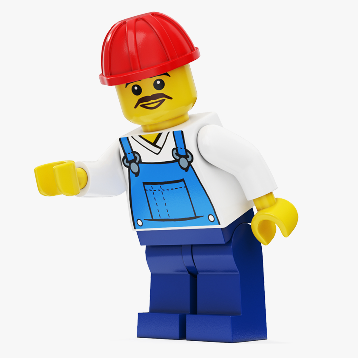 Minifigure LEGO Worker Rigged 3D model