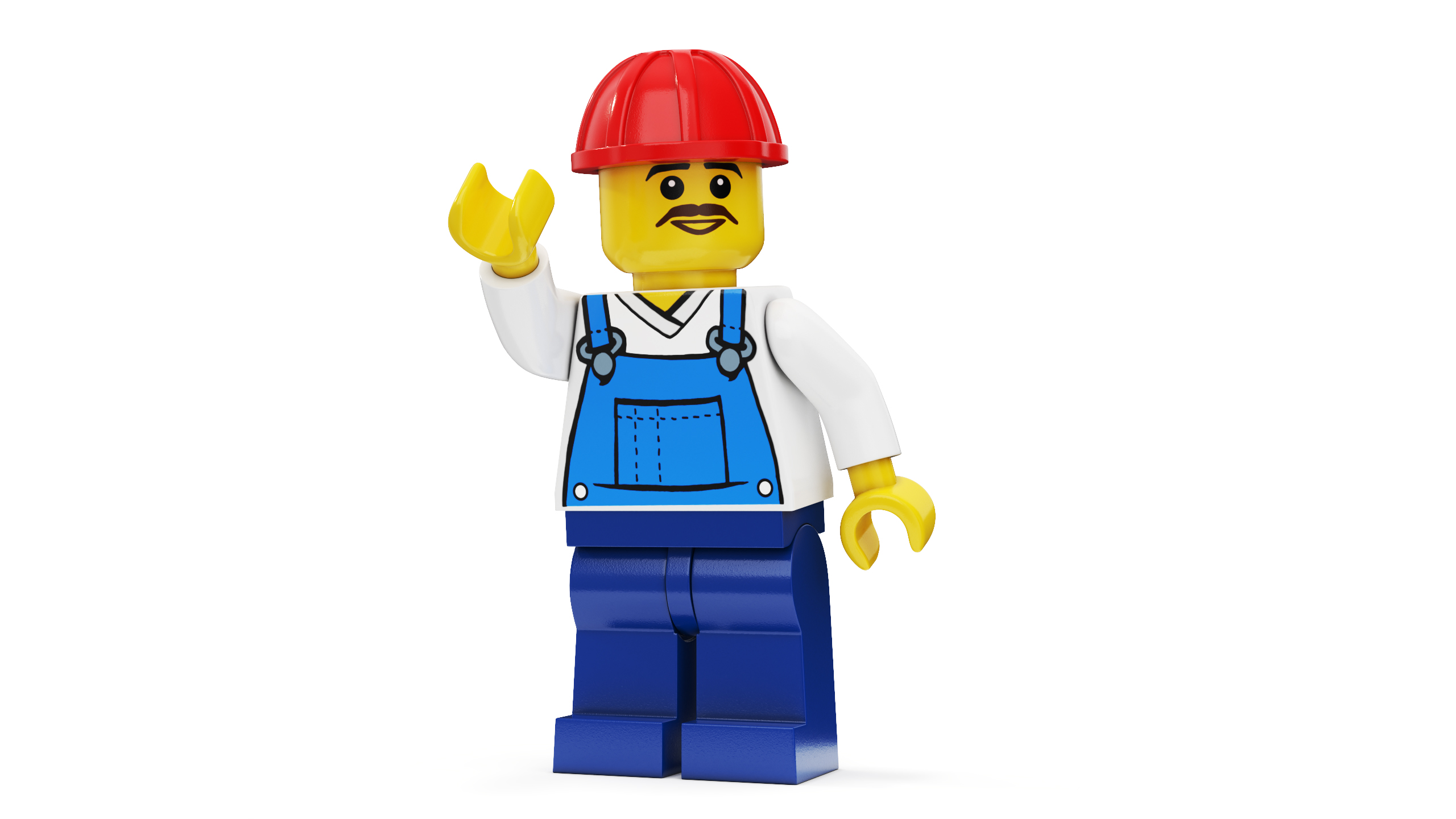 Minifigure LEGO Worker Rigged 3D model
