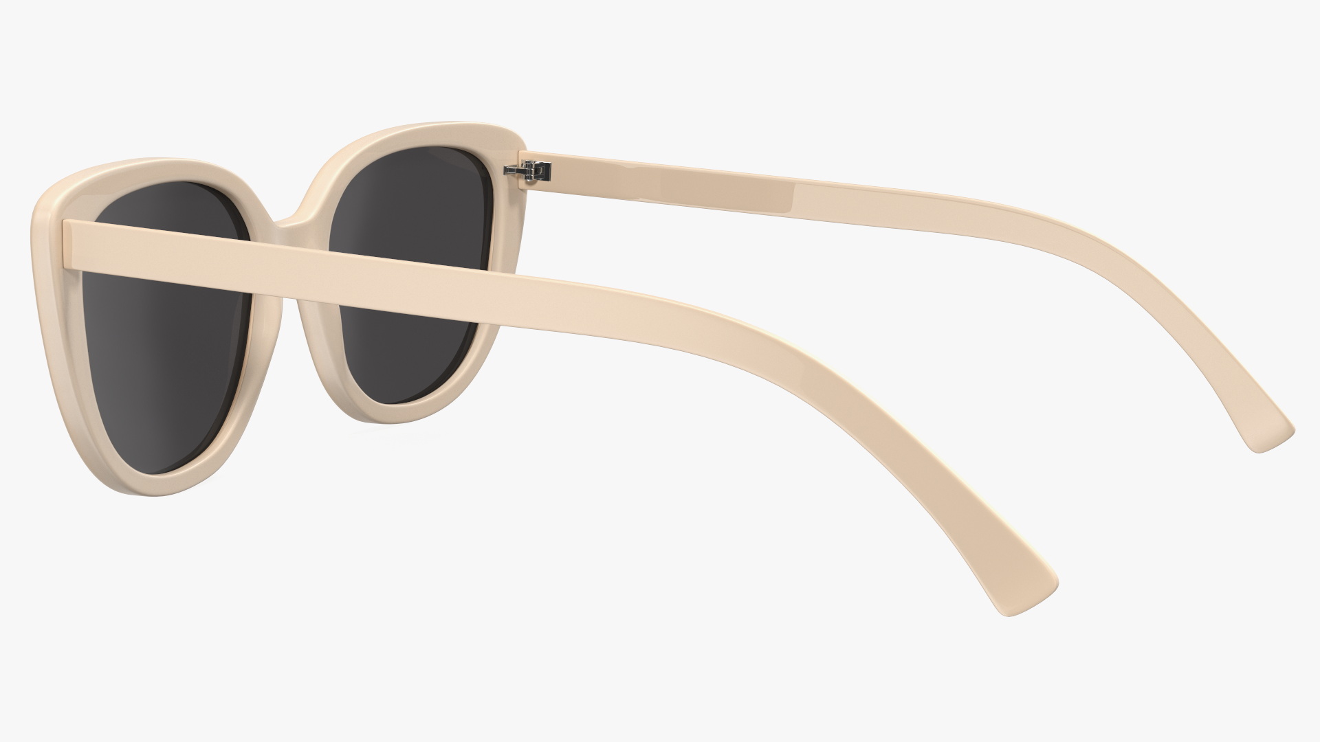 Ivory Frame Cat Eye Glasses 3D
