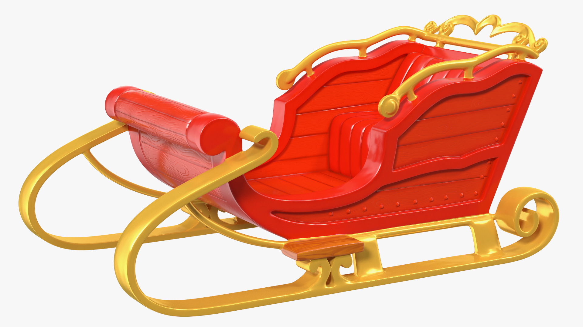Flying Santa Claus Reindeer Sleigh 3D model