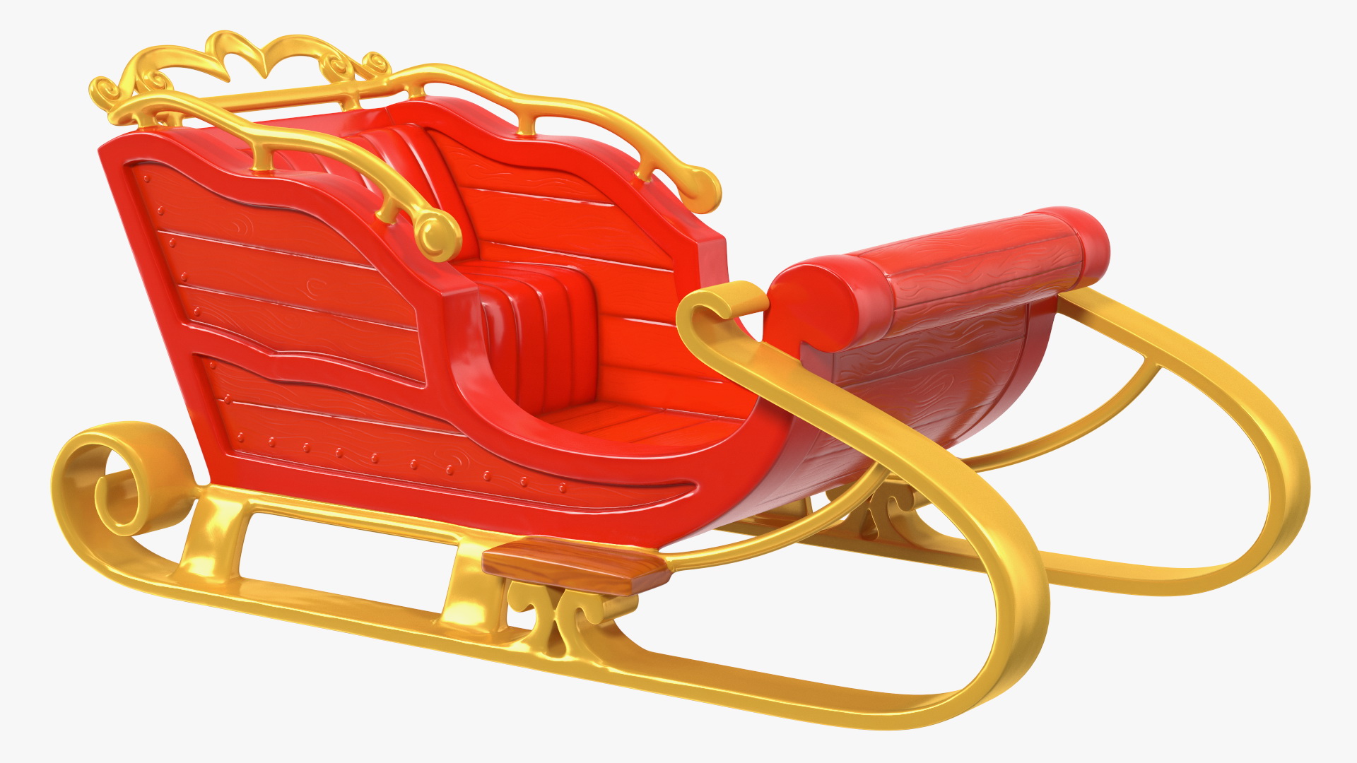 Flying Santa Claus Reindeer Sleigh 3D model