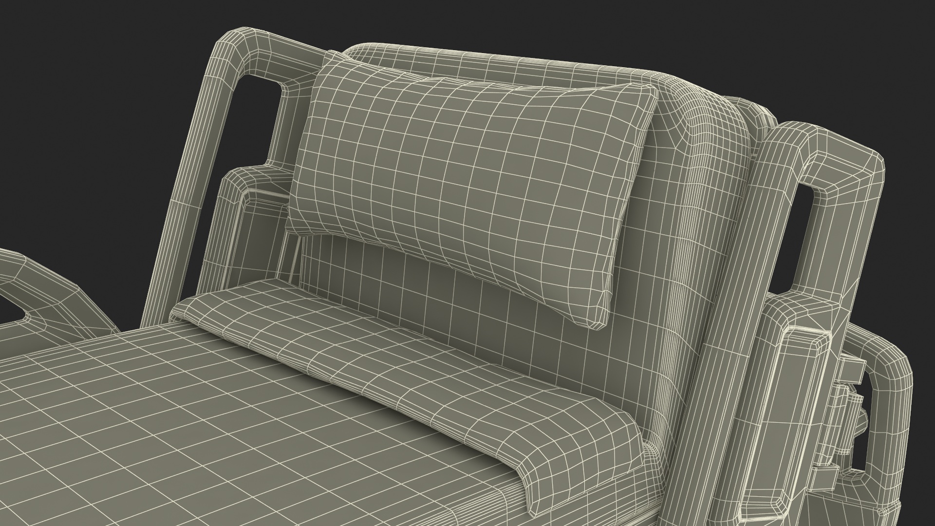 Smart Hospital Bed Rigged for Maya 3D model