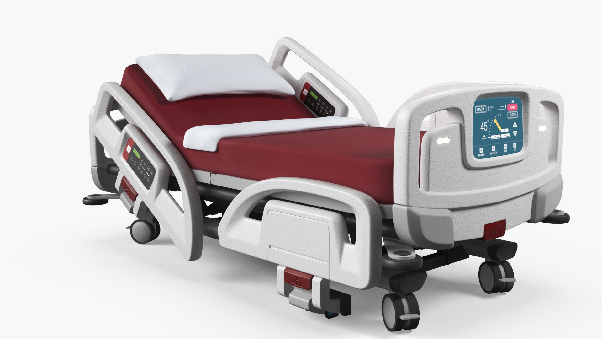 Smart Hospital Bed Rigged for Maya 3D model
