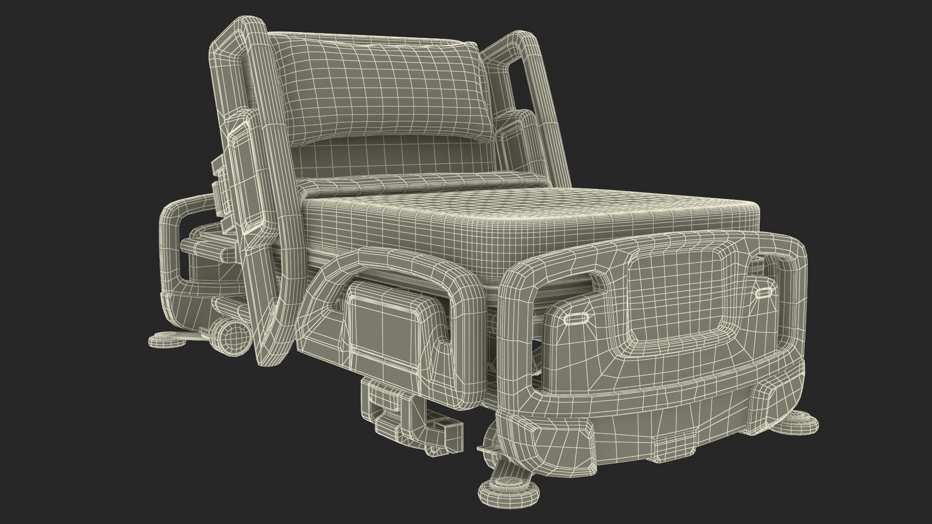 Smart Hospital Bed Rigged for Maya 3D model