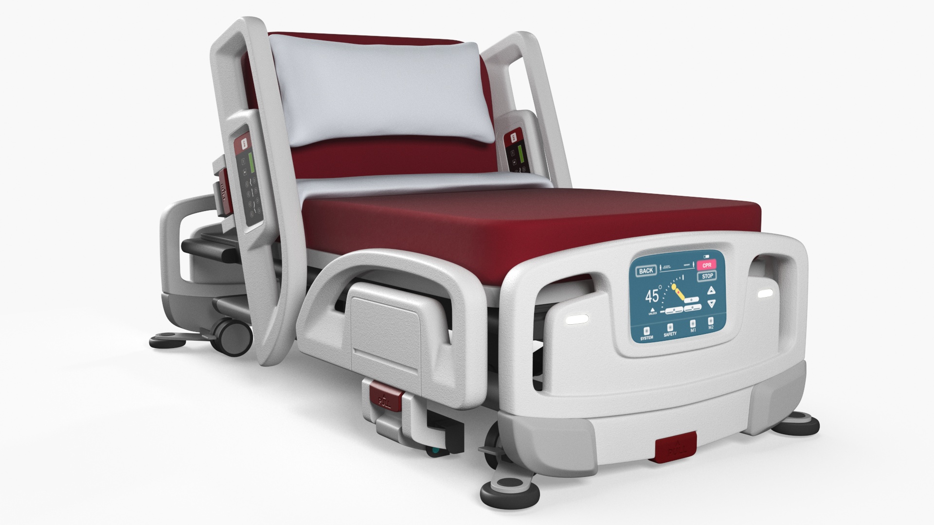 Smart Hospital Bed Rigged for Maya 3D model
