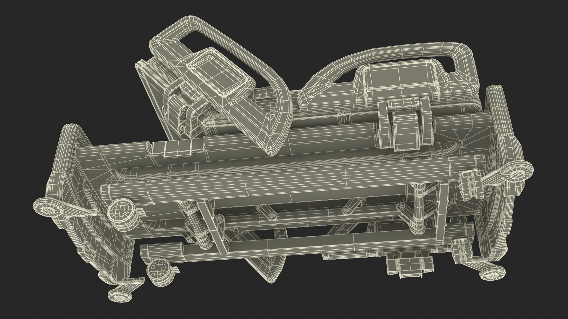 Smart Hospital Bed Rigged for Maya 3D model