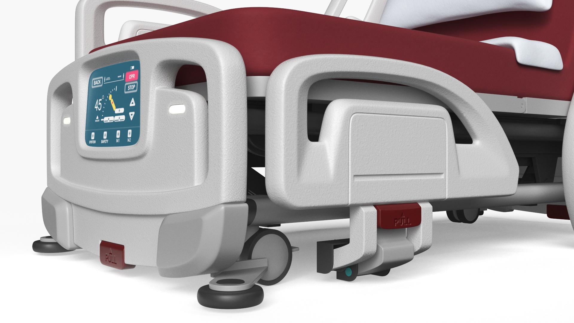 Smart Hospital Bed Rigged for Maya 3D model