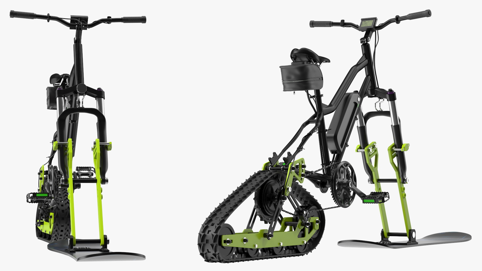 Electric SnowBike Rigged 3D model