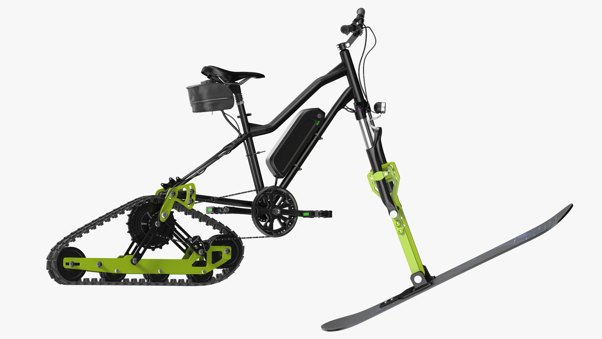 Electric SnowBike Rigged 3D model