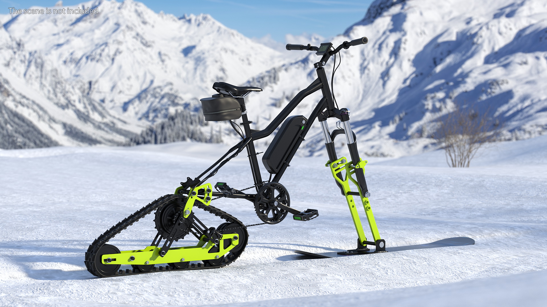Electric SnowBike Rigged 3D model