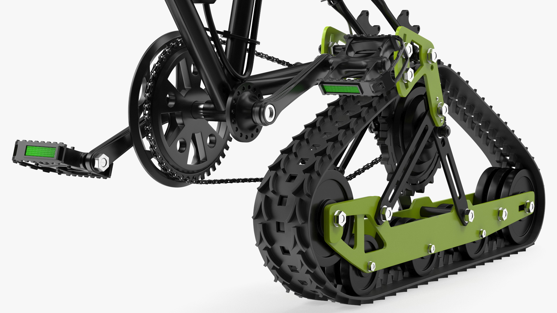 Electric SnowBike Rigged 3D model