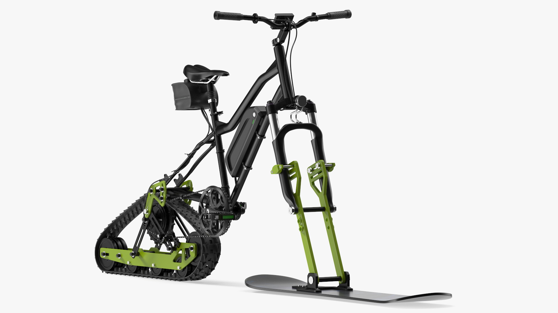 Electric SnowBike Rigged 3D model
