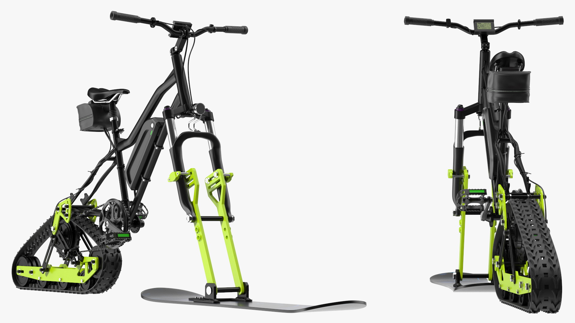 Electric SnowBike Rigged 3D model