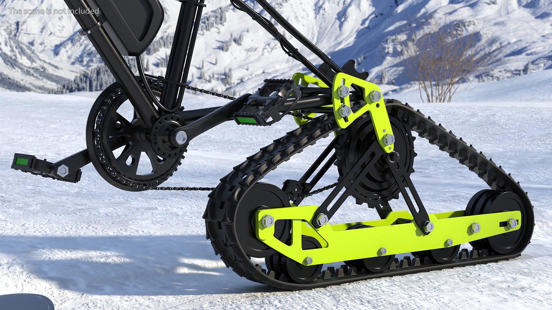 Electric SnowBike Rigged 3D model
