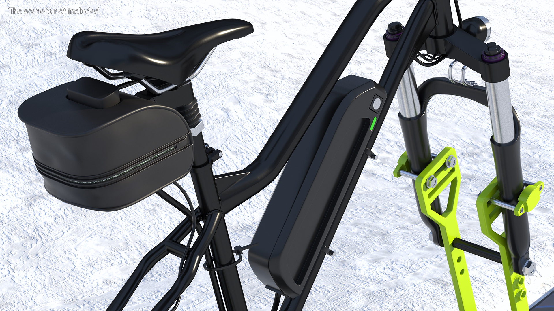 Electric SnowBike Rigged 3D model