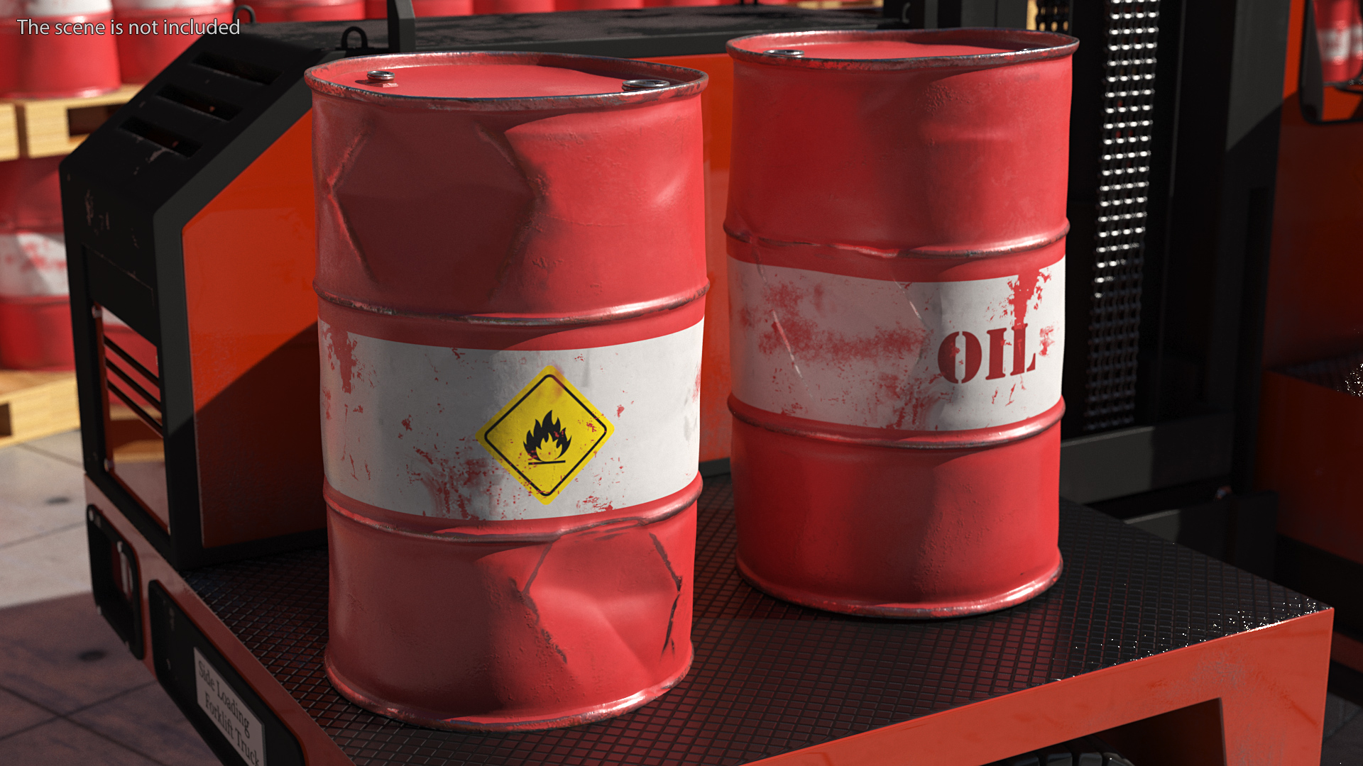 Rusty Crude Oil Barrel 3D