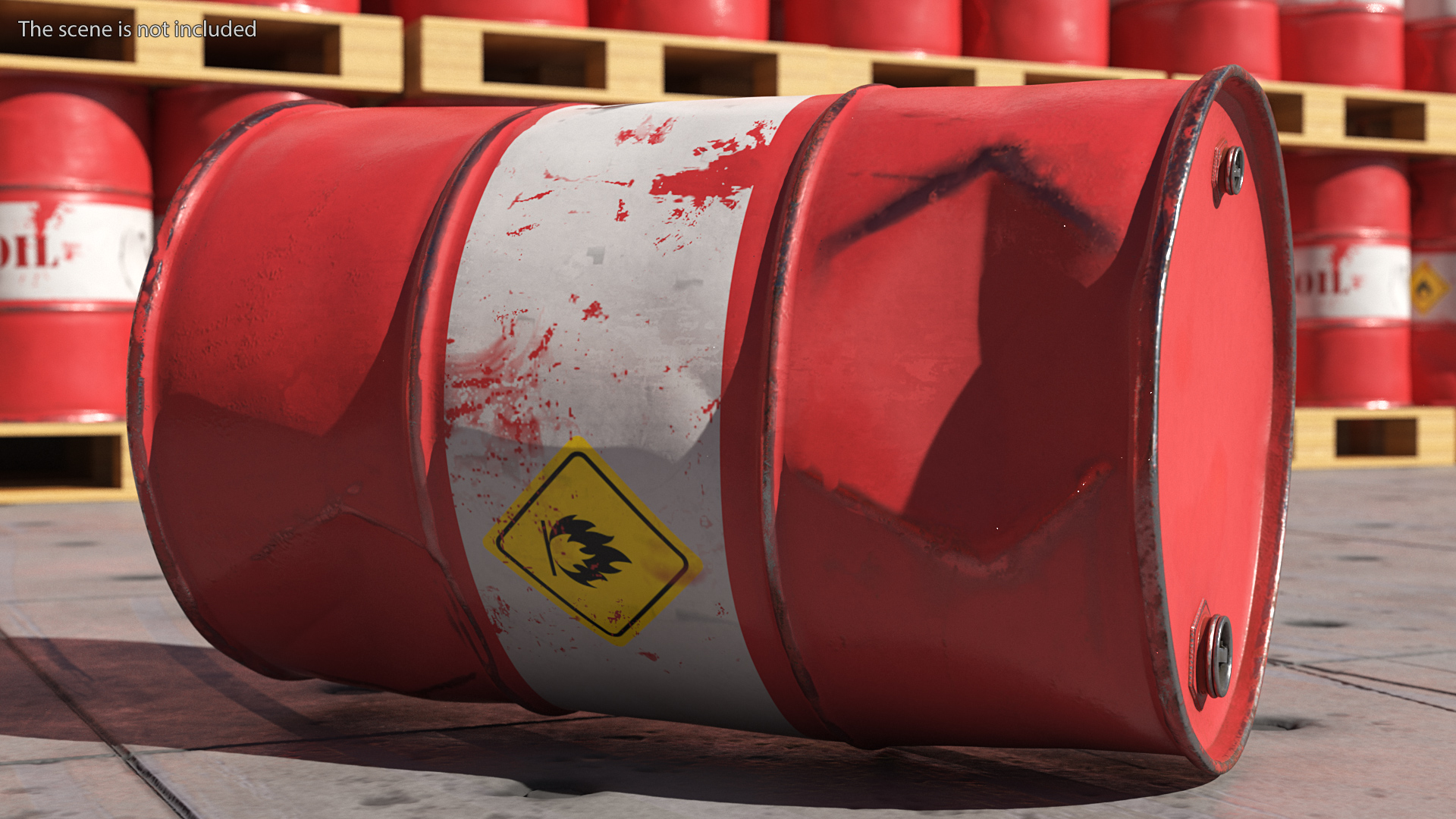 Rusty Crude Oil Barrel 3D