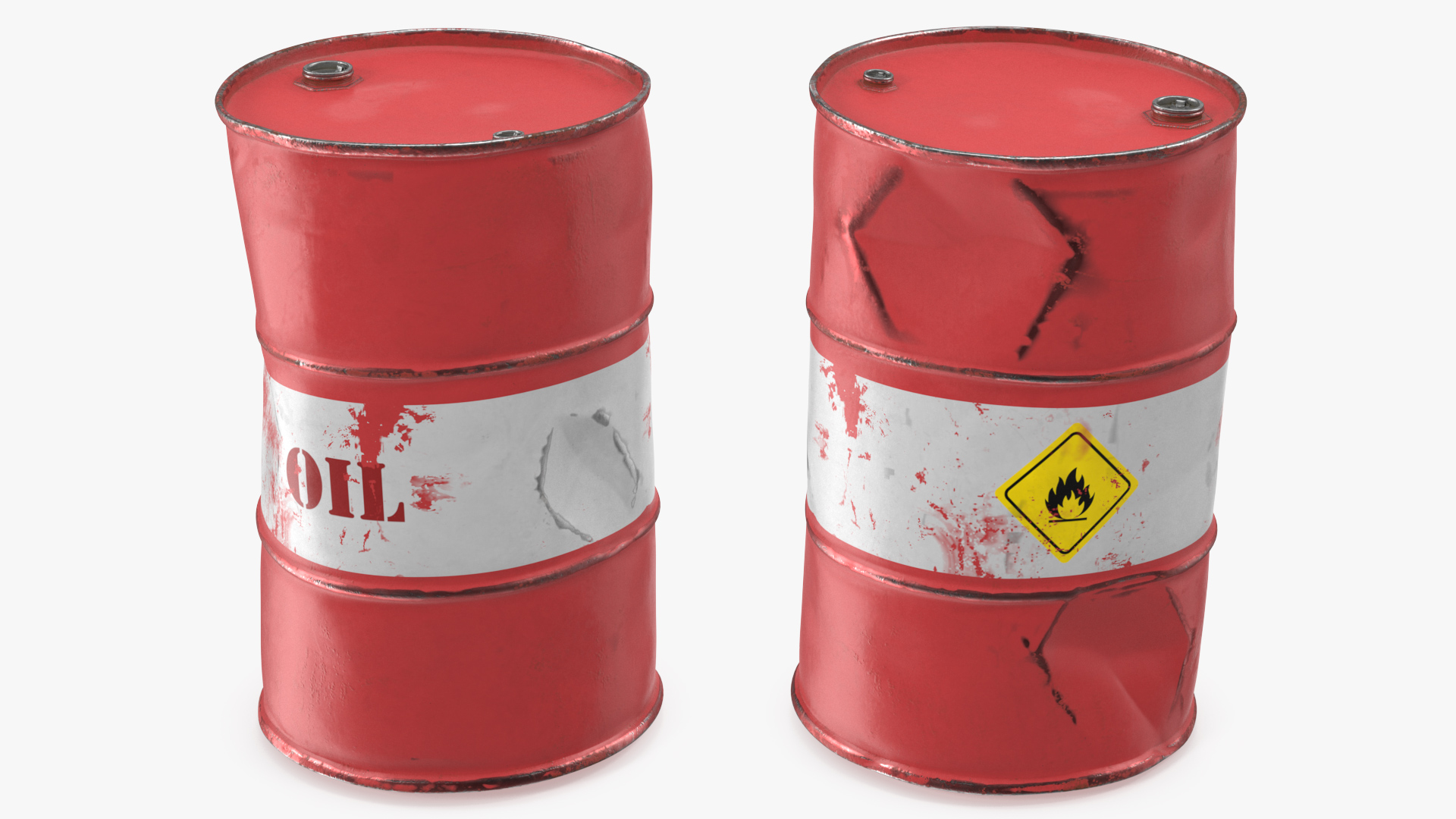 Rusty Crude Oil Barrel 3D