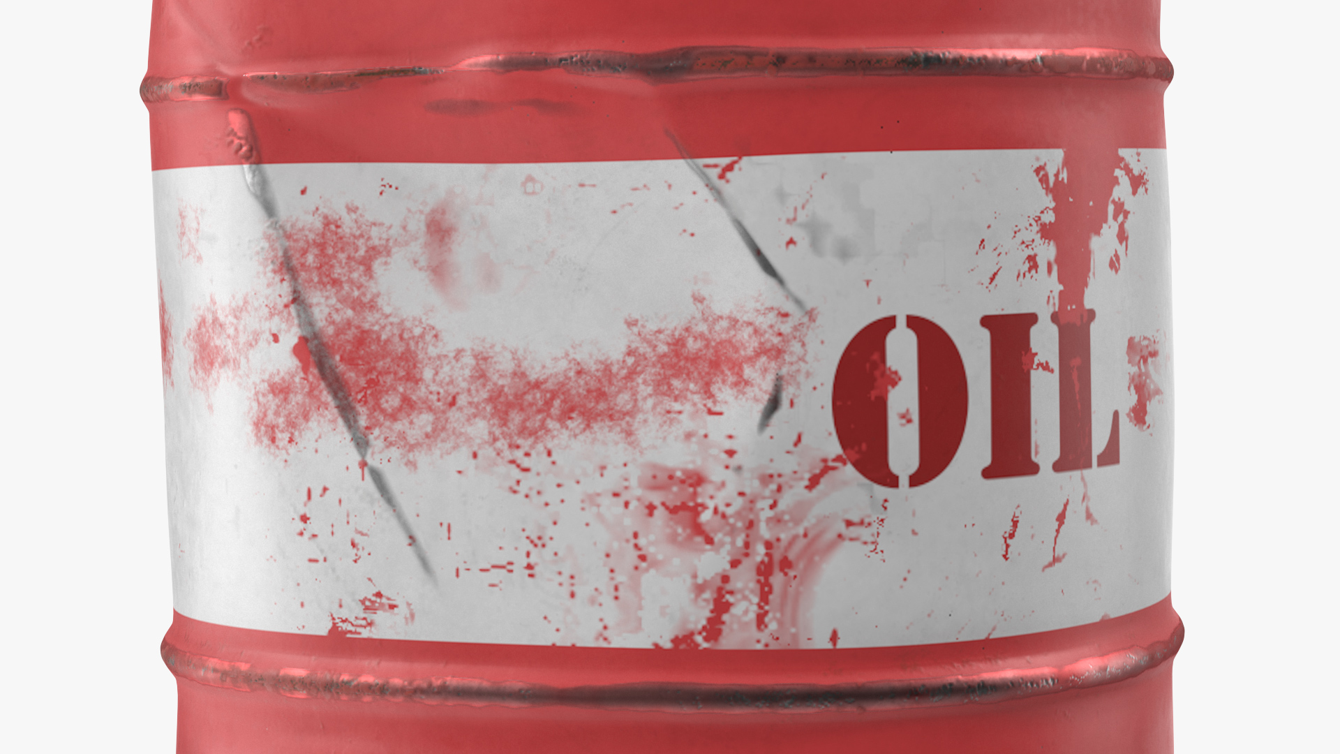 Rusty Crude Oil Barrel 3D