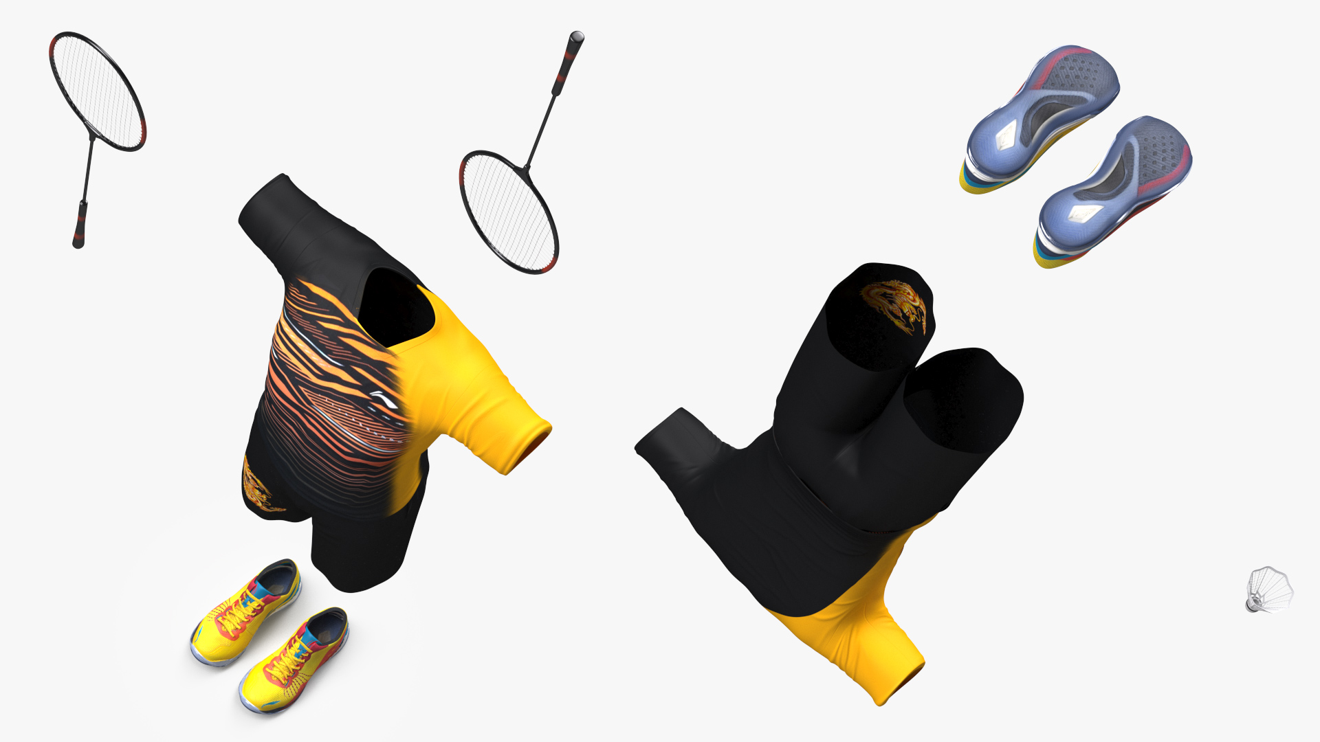 3D Badminton Set model