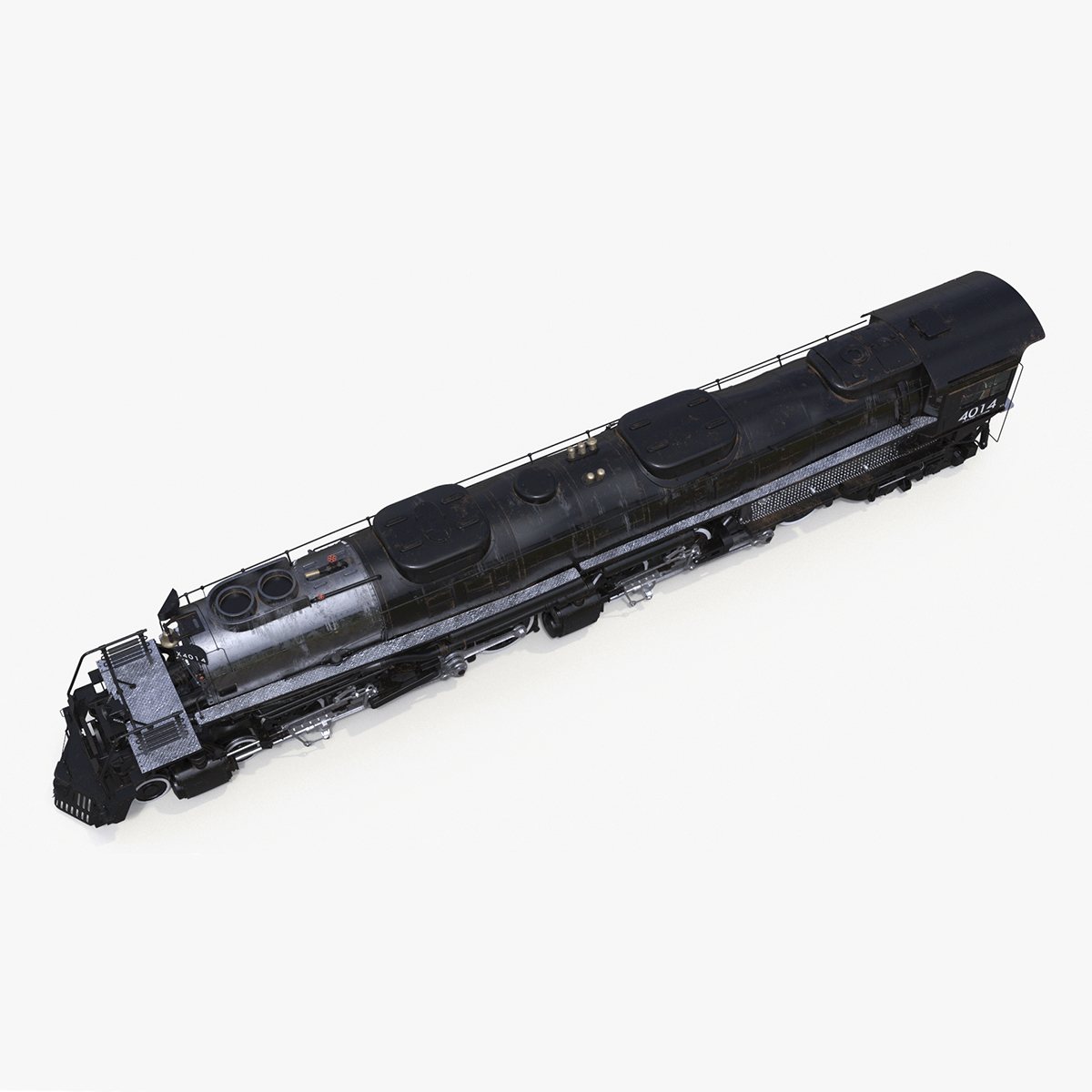 Locomotive Big Boy Rigged for Cinema 4D 3D model