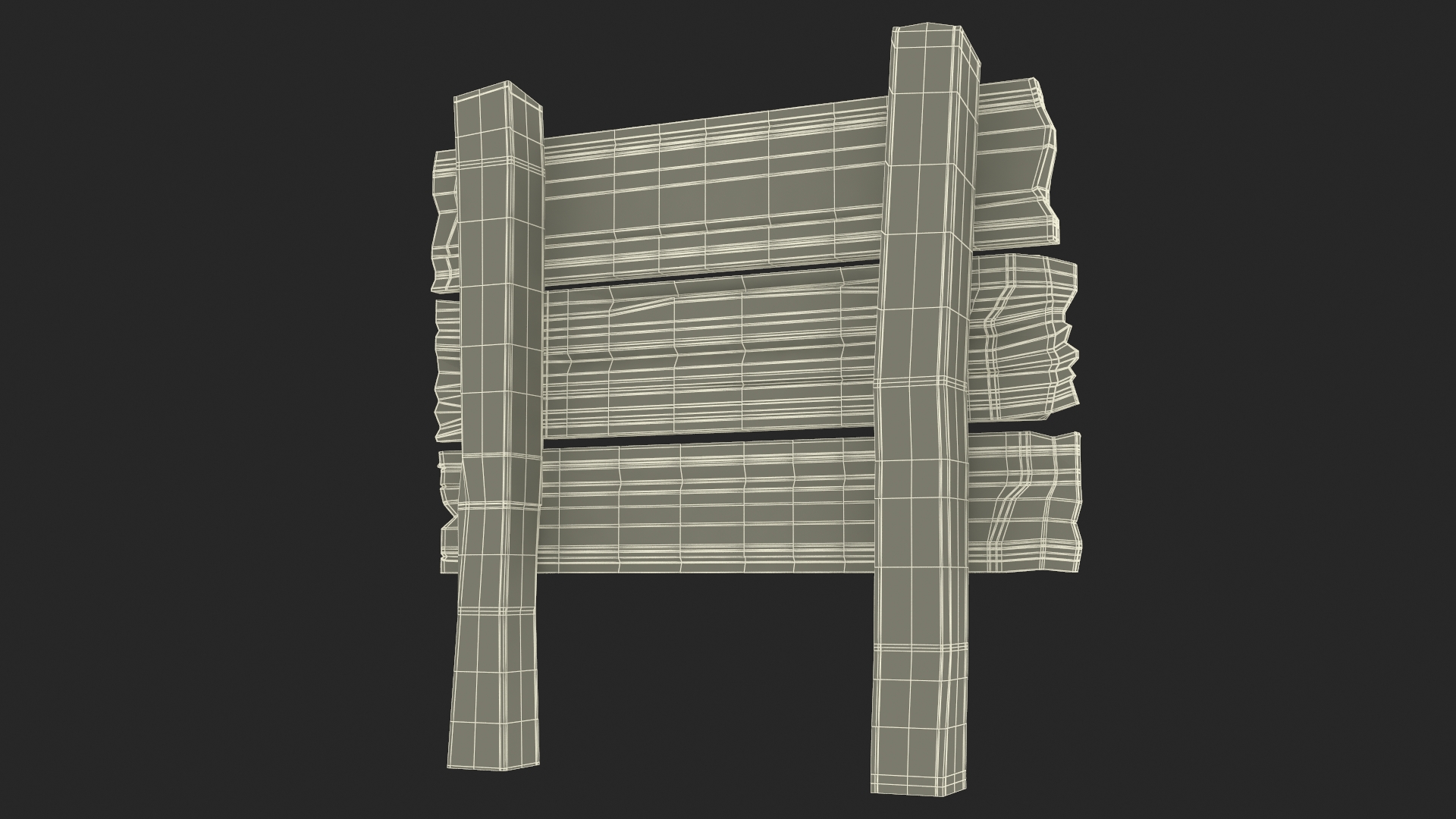 3D Old Weathered Road Rustic Signpost Mockup