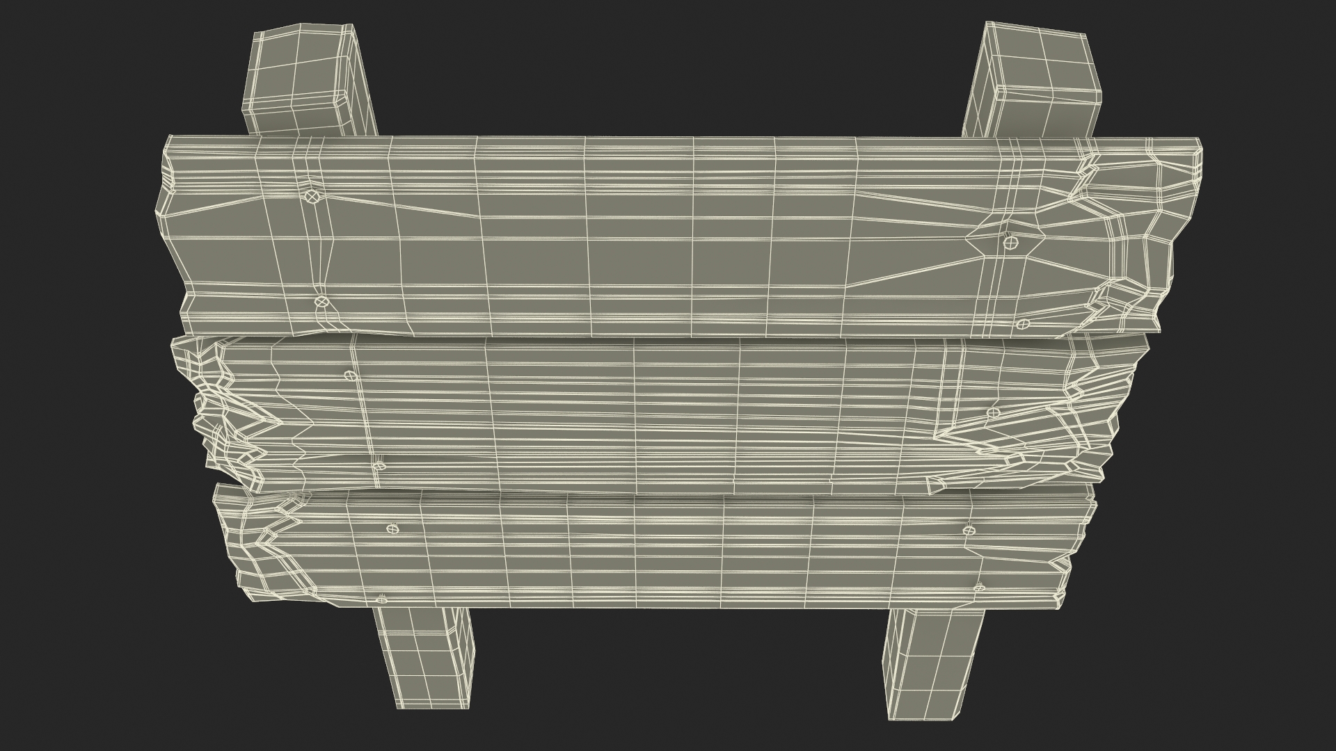 3D Old Weathered Road Rustic Signpost Mockup