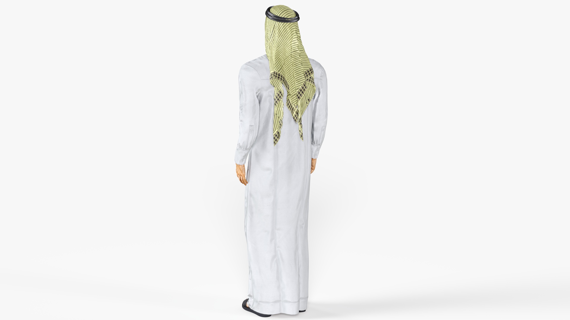 3D Arab Man with Traditional Arabic Hat