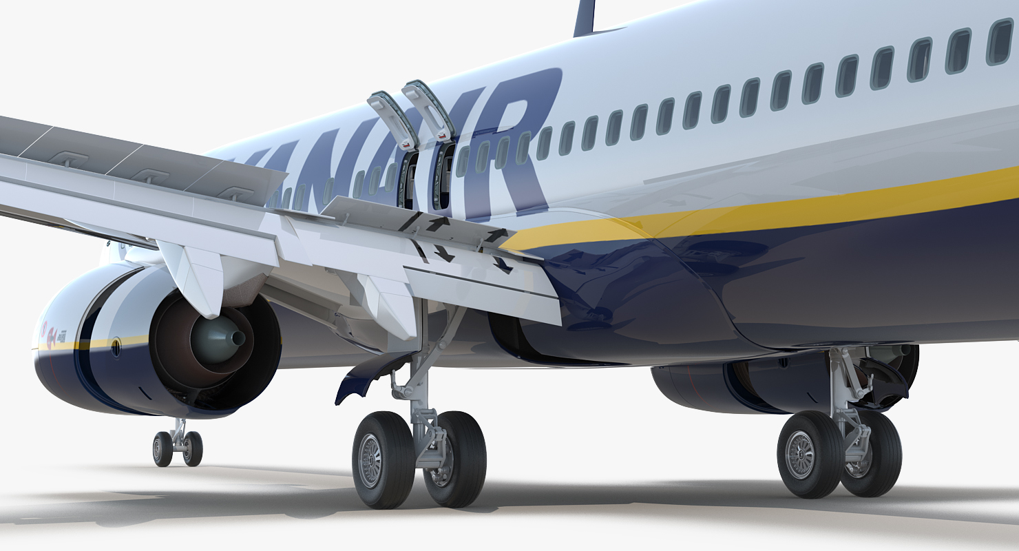 3D Boeing 737 900 ER Ryanair with Cabin