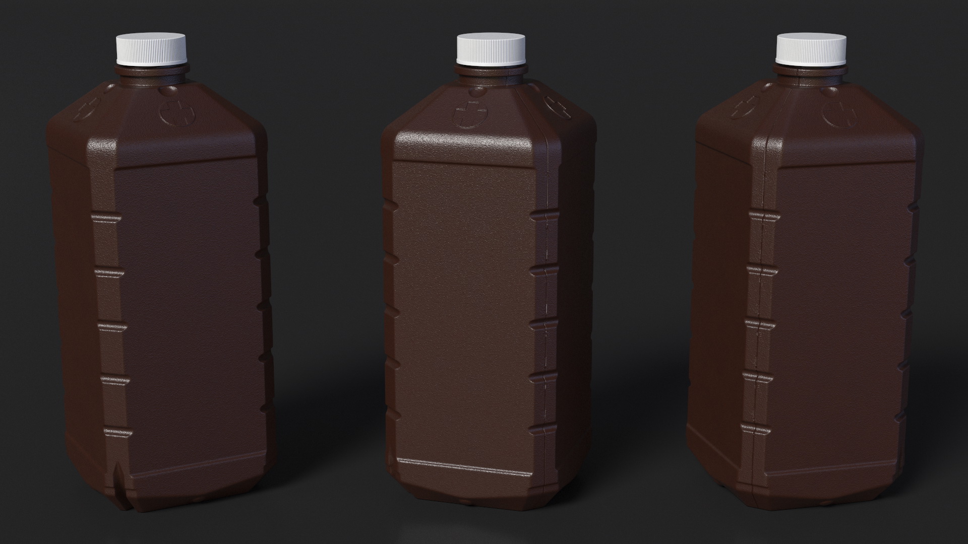 3D Plastic Pharmaceutical Container Brown model