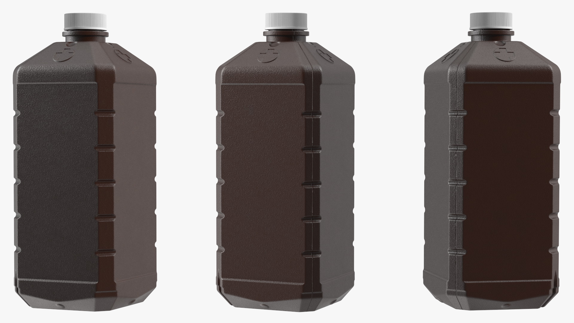 3D Plastic Pharmaceutical Container Brown model
