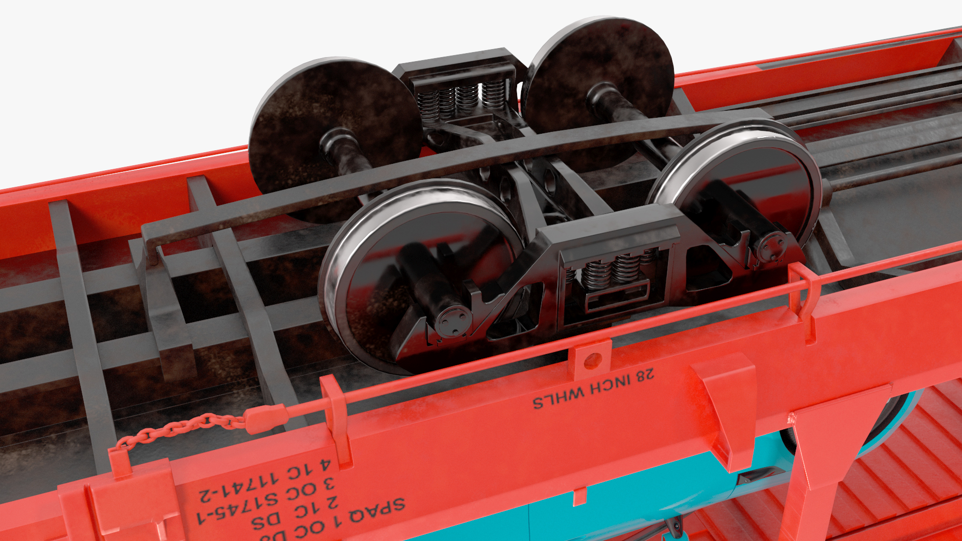 Autorack Train Car with Electric Cars 3D