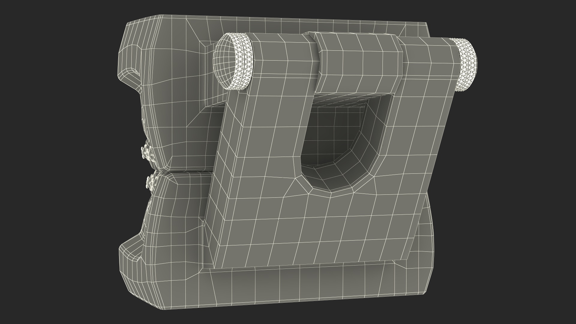 3D model Ligature Braces on Teeth Model
