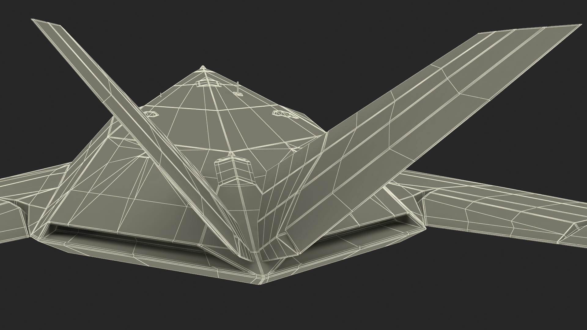 3D Stealth Aircraft F-117 Nighthawk in Flight Simplified model