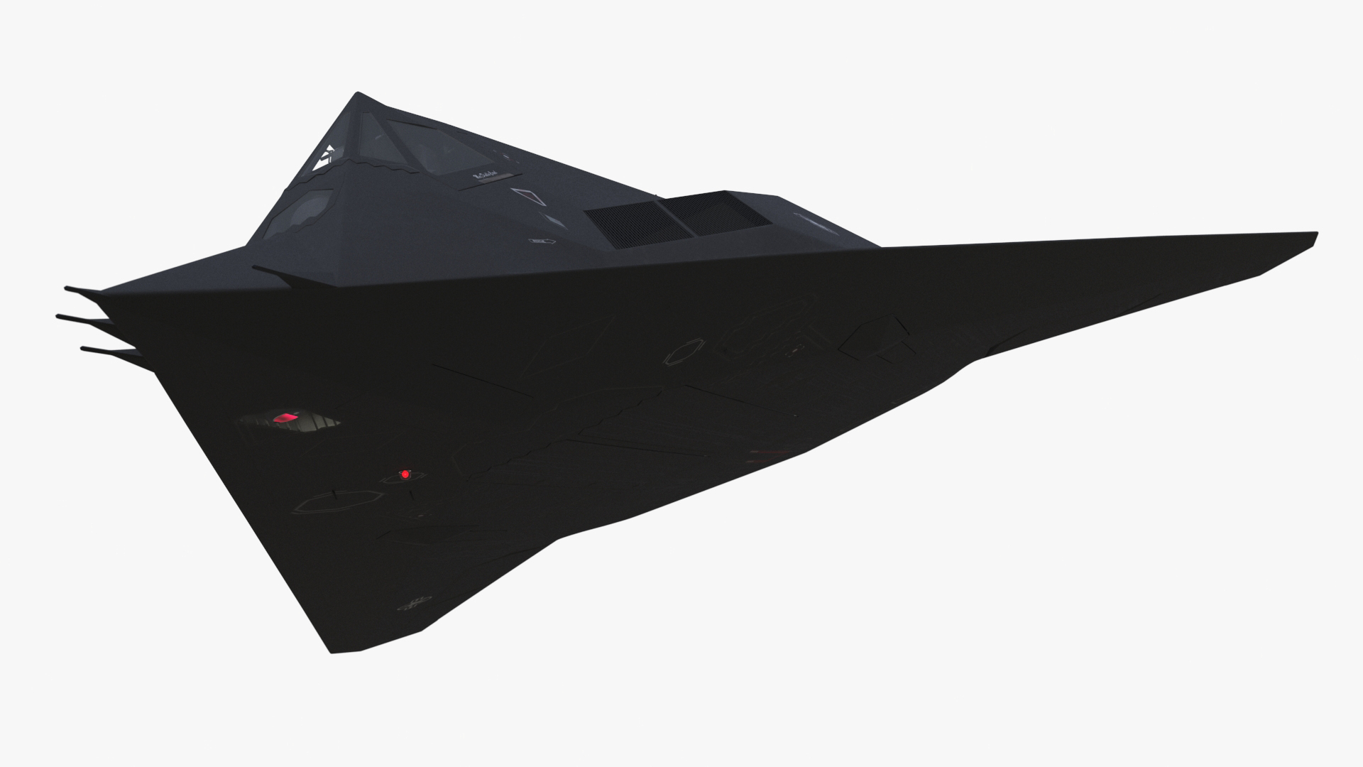 3D Stealth Aircraft F-117 Nighthawk in Flight Simplified model