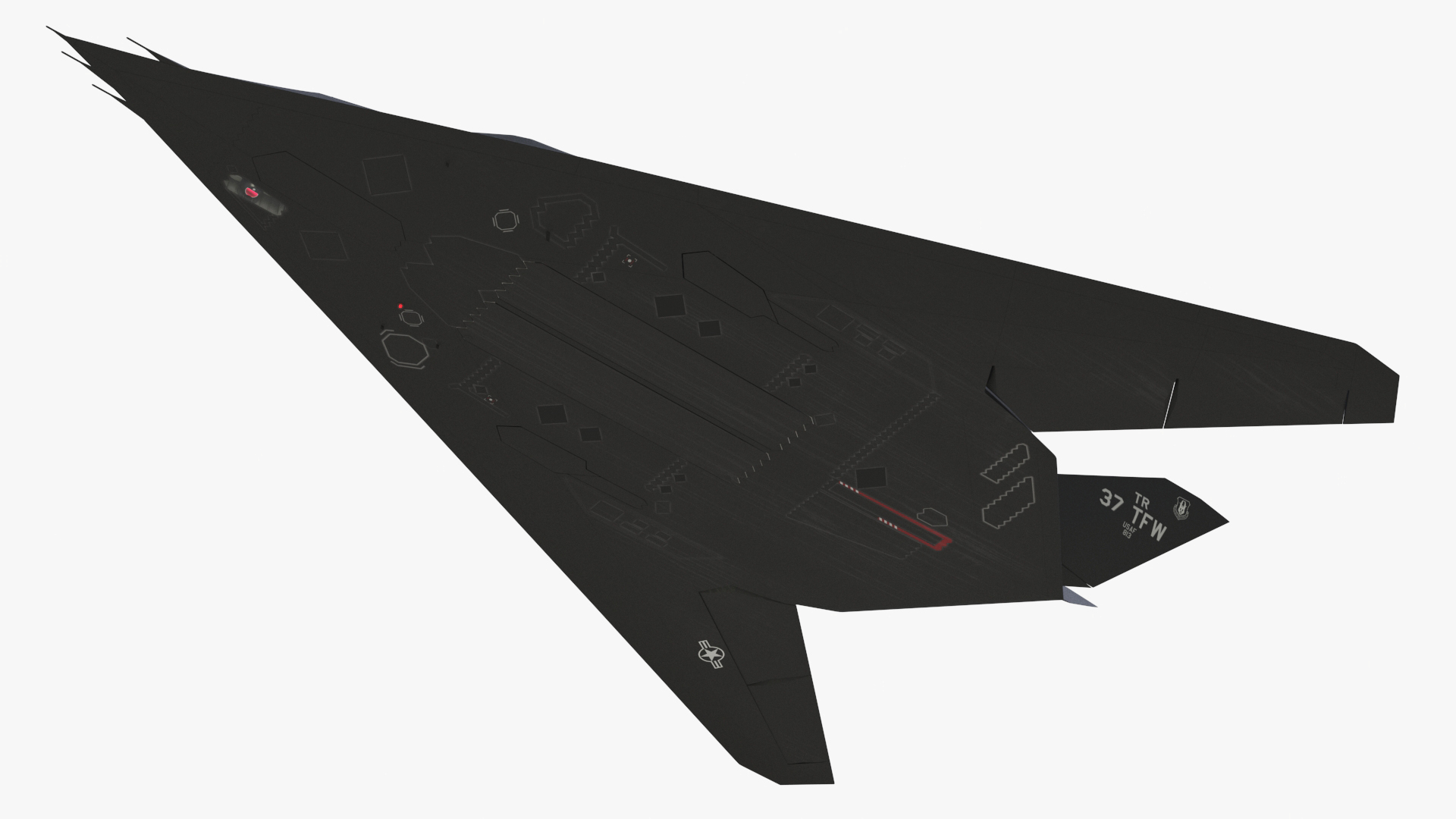 3D Stealth Aircraft F-117 Nighthawk in Flight Simplified model