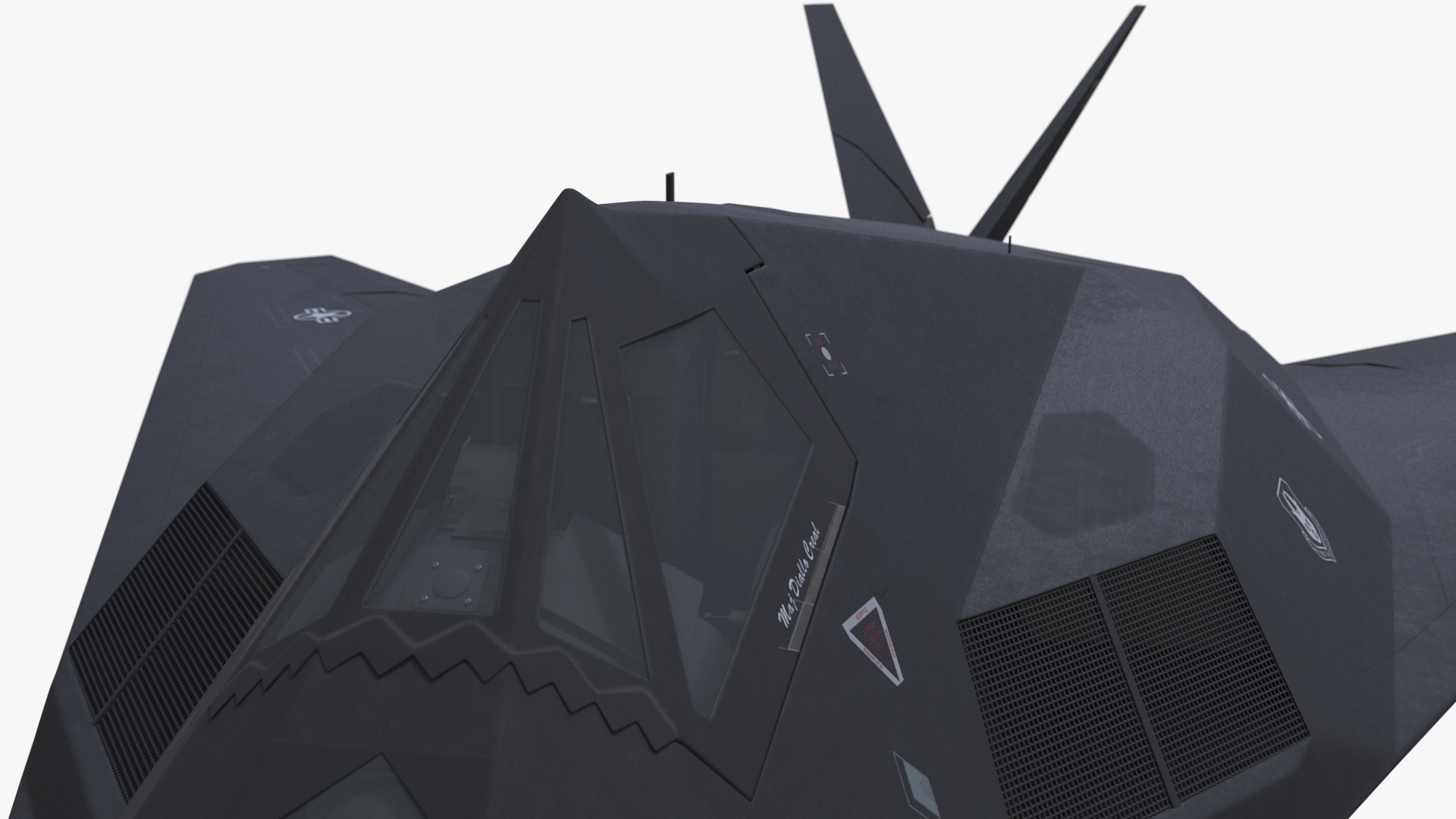 3D Stealth Aircraft F-117 Nighthawk in Flight Simplified model