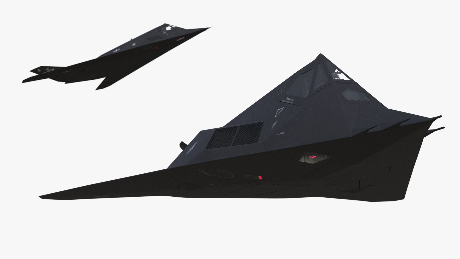 3D Stealth Aircraft F-117 Nighthawk in Flight Simplified model
