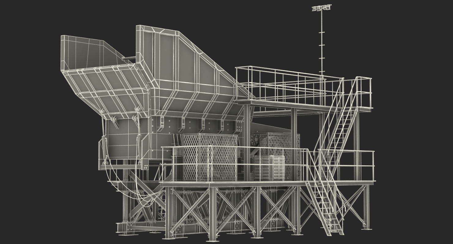 3D model Rock Crusher Machine