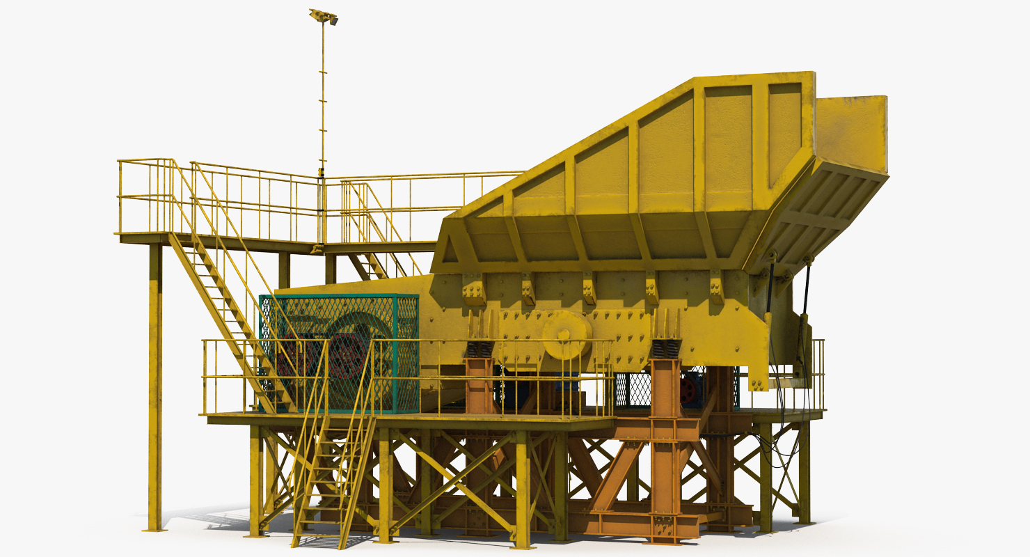 3D model Rock Crusher Machine