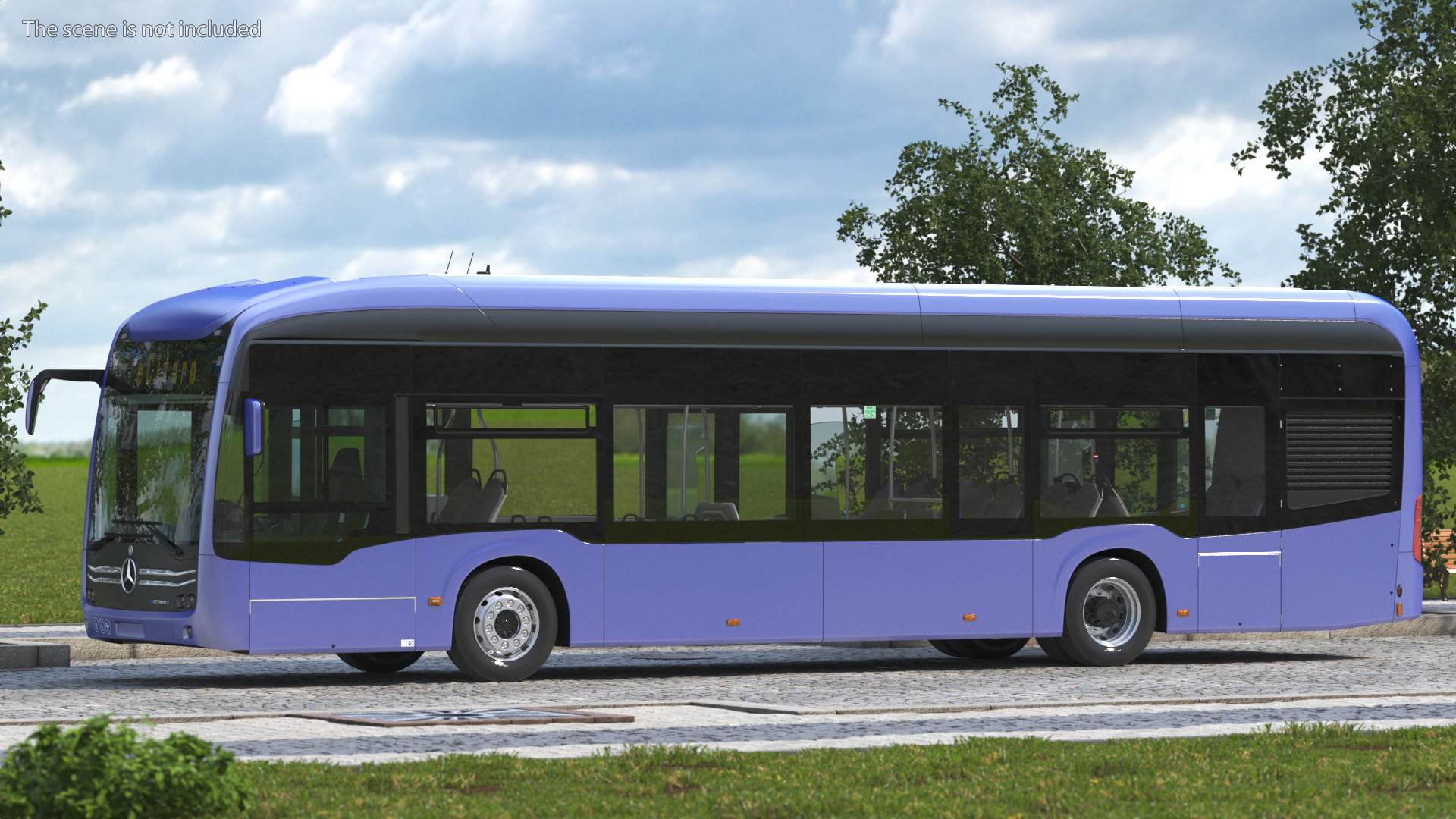 Mercedes-Benz eCitaro Three Doors Simple Interior 3D model