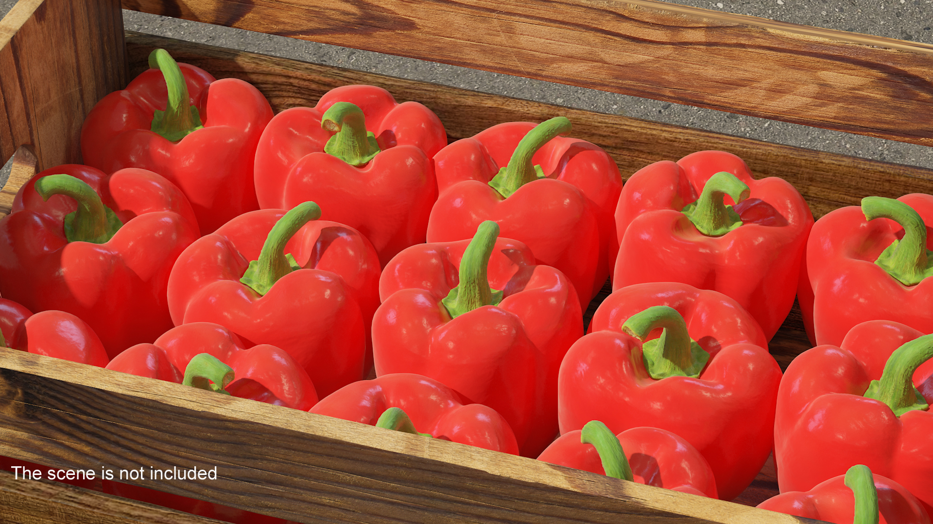 3D Fresh Red Bell Pepper
