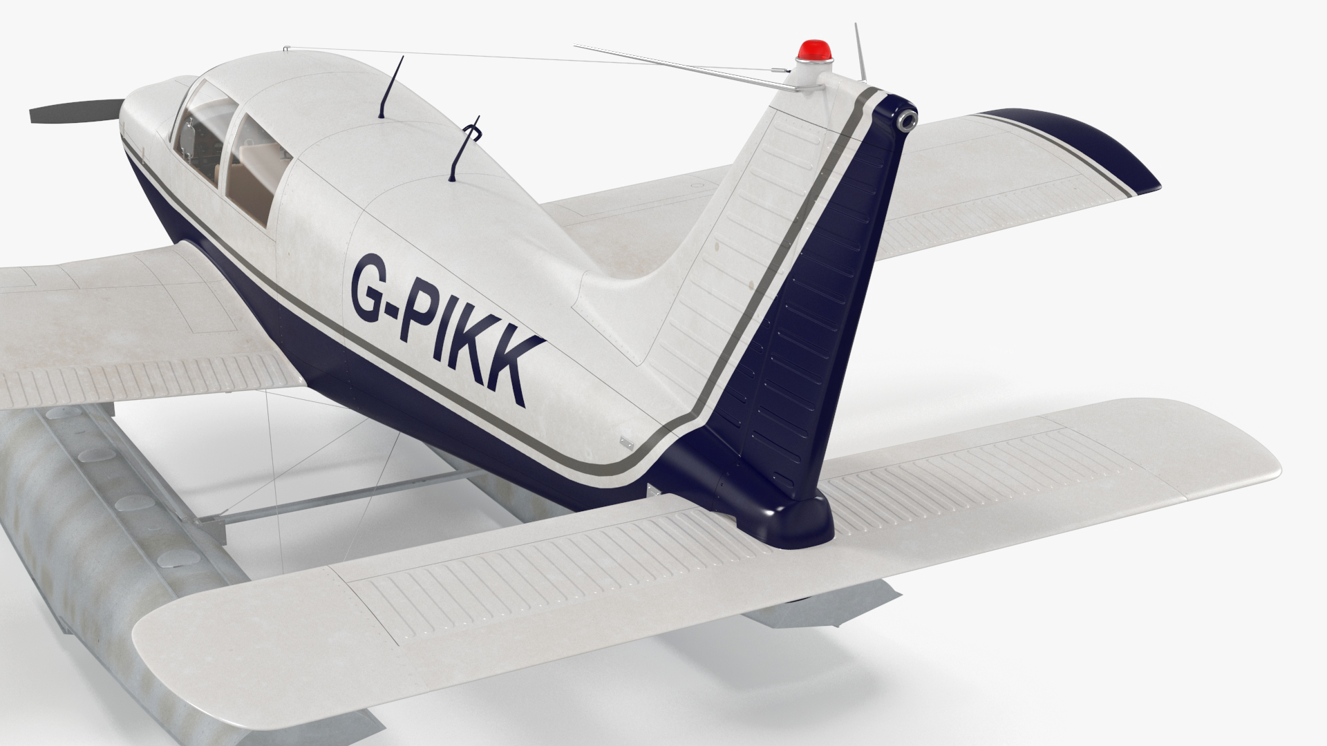 3D Single Engine Seaplane Piper PA-28 Cherokee model