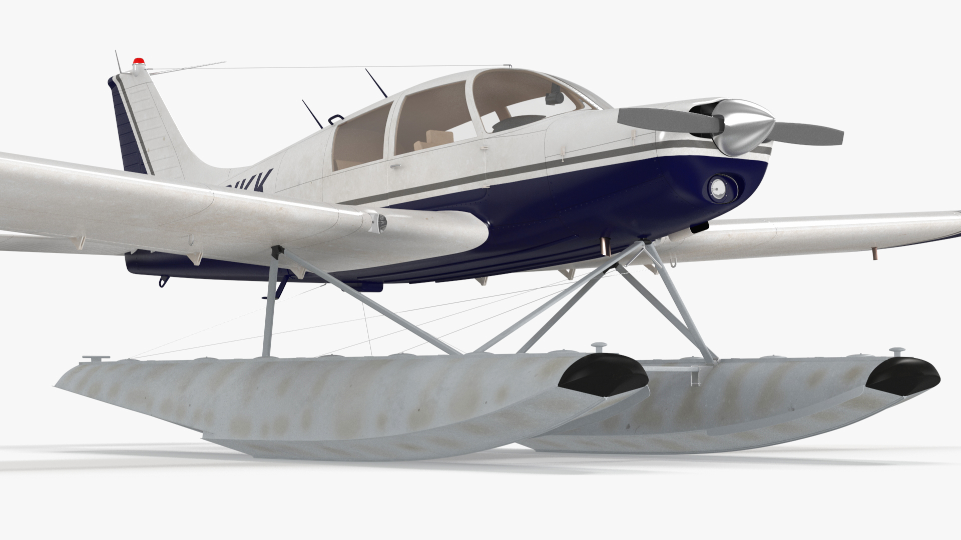 3D Single Engine Seaplane Piper PA-28 Cherokee model