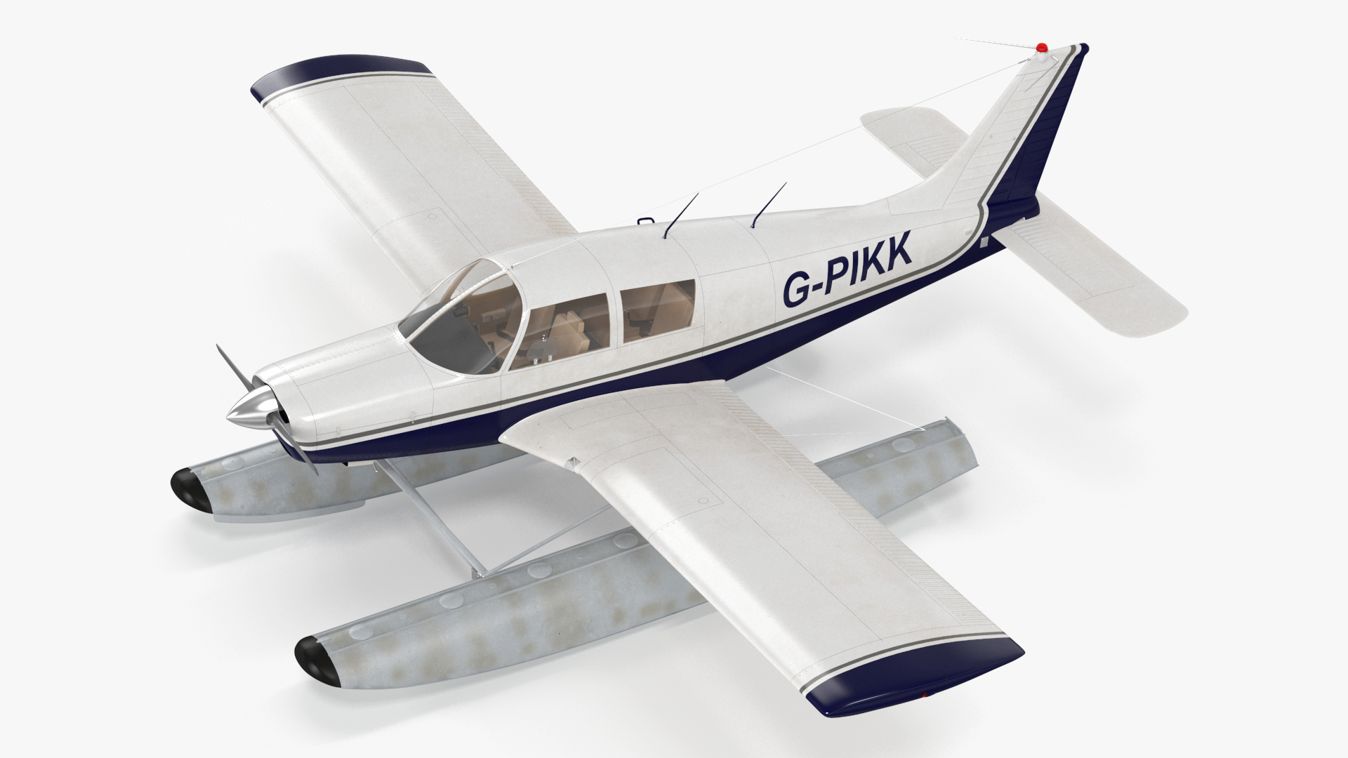 3D Single Engine Seaplane Piper PA-28 Cherokee model