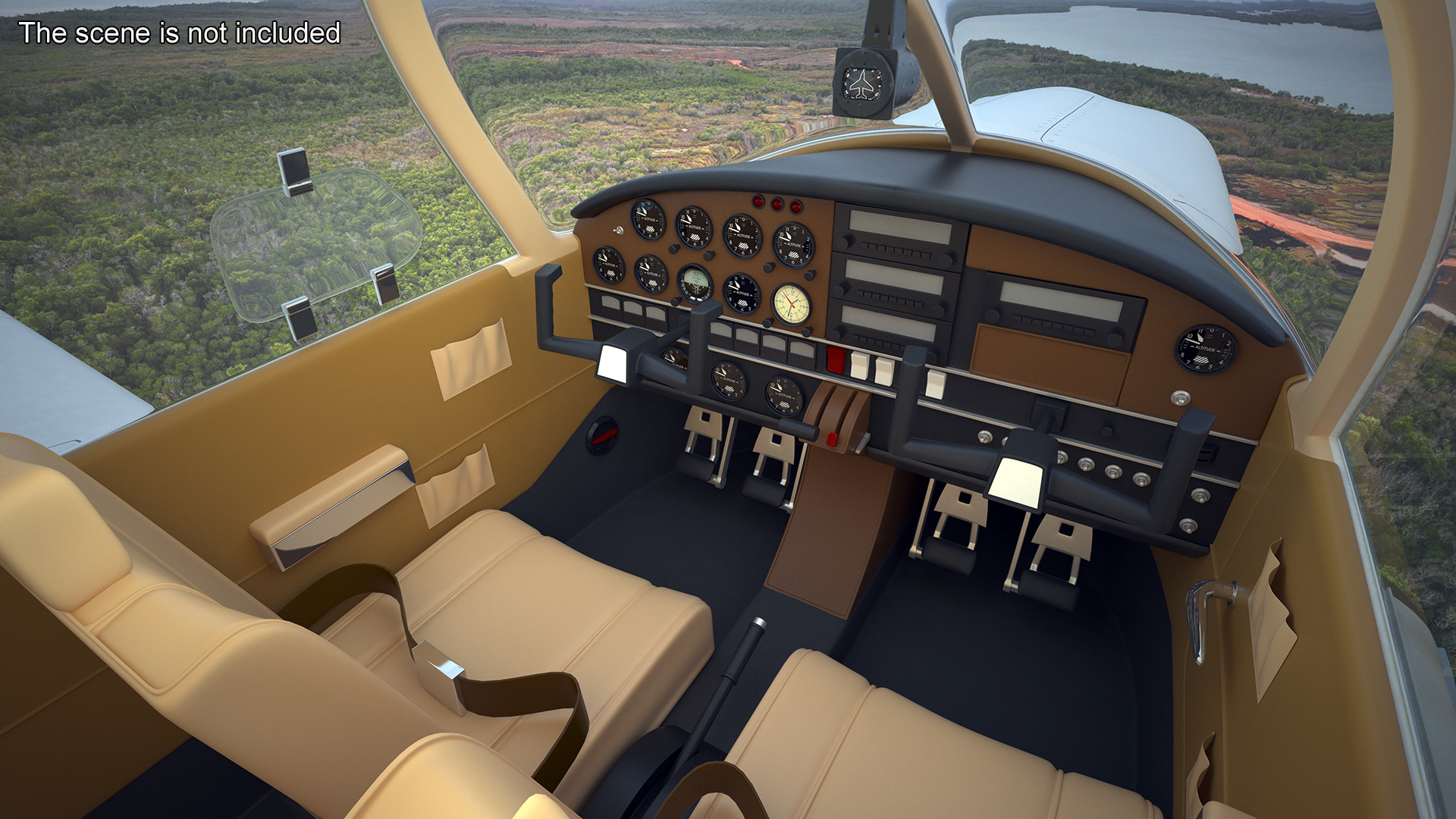 3D Single Engine Seaplane Piper PA-28 Cherokee model